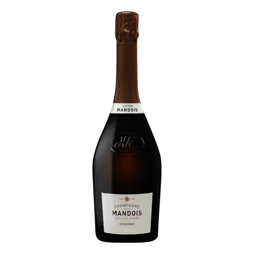 Eine Flasche Champagner aus dem Hause Mandois, im Sortiment von Les Épicuriens in Berlin Kreuzberg